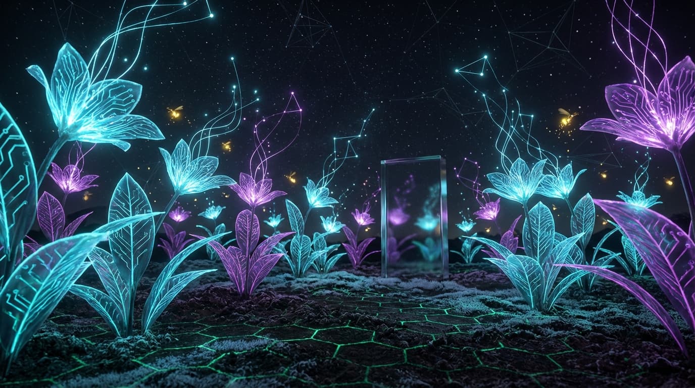 Constellation Garden — organic intelligence meets dark technology