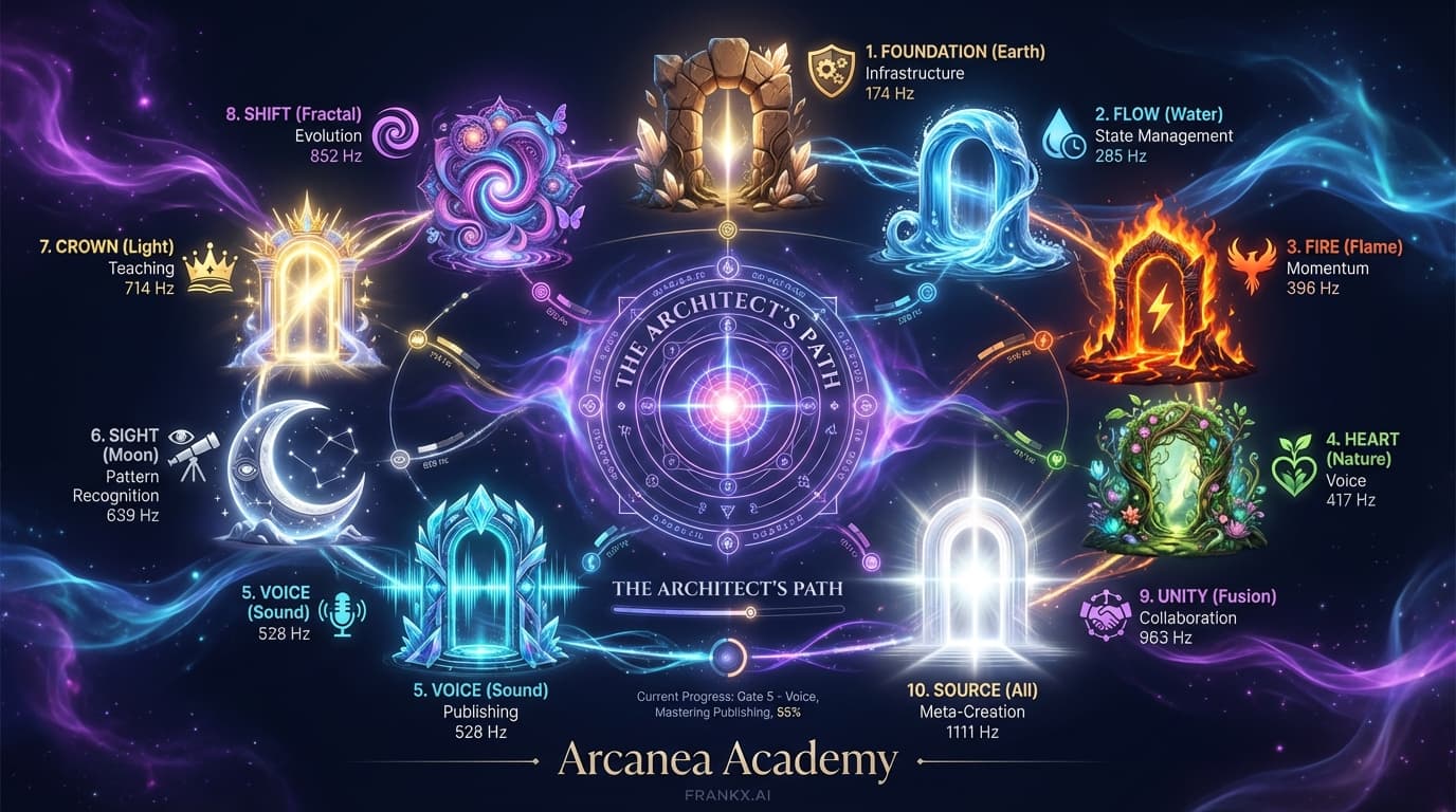 Arcanea Transmissions — the 10 Gates mythology and creative universe