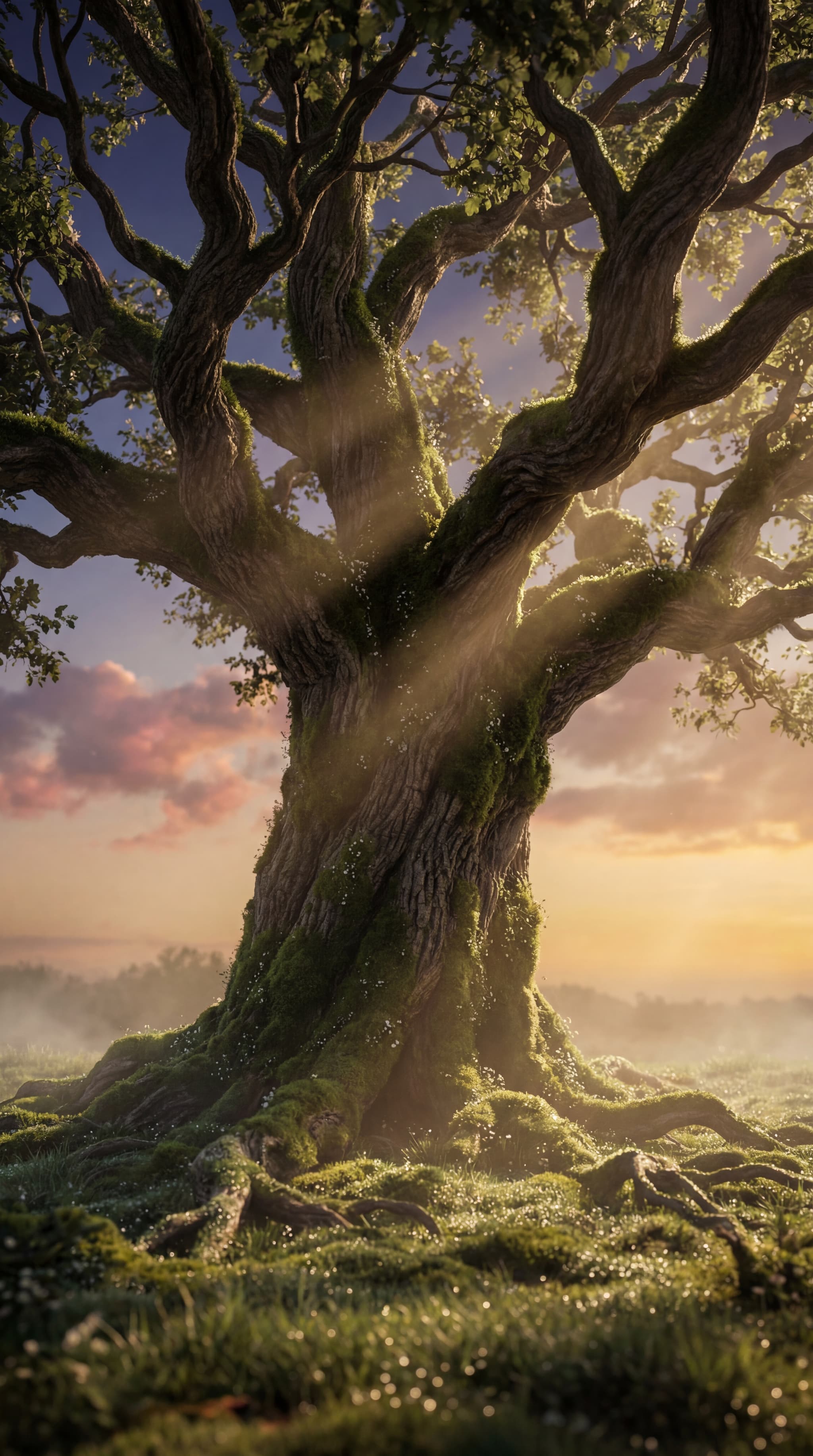 Der Lebensbaum — an ancient tree at dawn