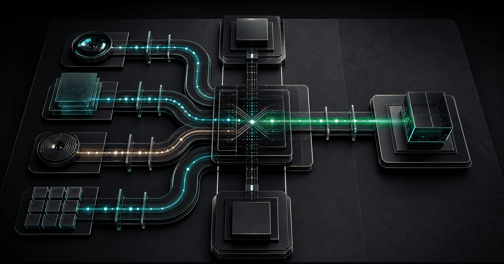 An abstract system map summarizing the mind operating system metaphor.