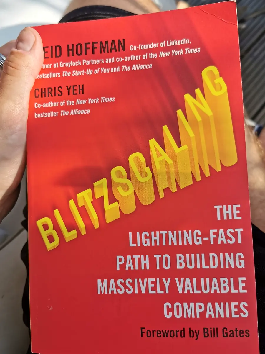 Blitzscaling: The Lightning-Fast Path to Building Massively Valuable Companies by Reid Hoffman and Chris Yeh — book cover